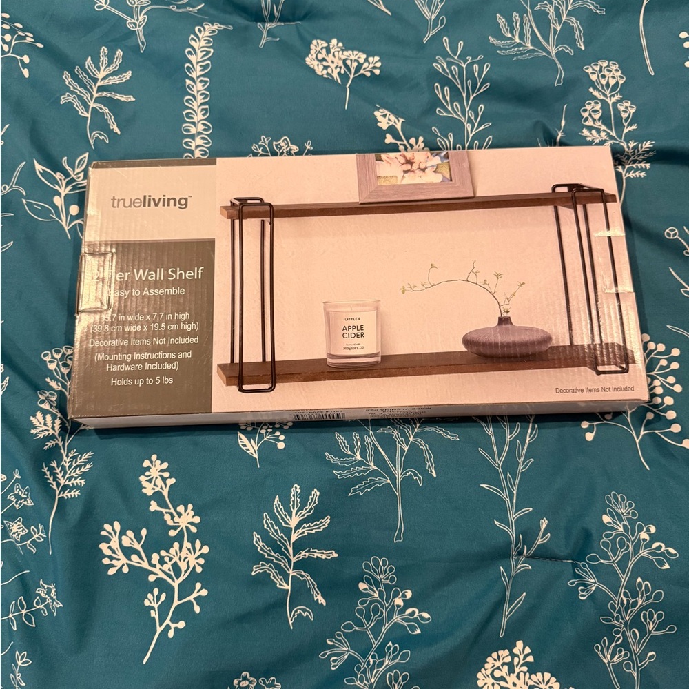 NEW trueliving 2 tier wall shelf holds up to 5lbs